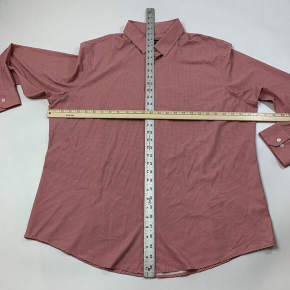 Mizzen+Main Shirt Mens XL Extra Large Plum Pink Check Monaco Dress Classic Fit - Picture 4 of 9